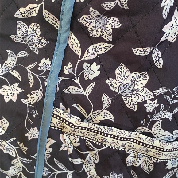 Floral Reversible Quilted Cotton Jacket: Oversized Boho Bomber - Picture 8 of 9